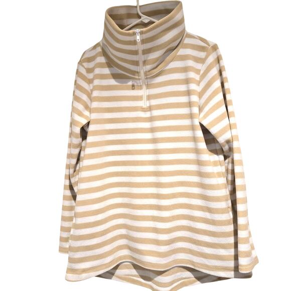 Dudley Stephens Prospect Pullover Half-Zip Vello Fleece Tan & White, Size XL - Picture 4 of 10